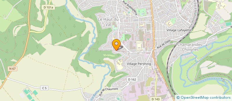 localisation de l'entreprise LES 2 A à CHAUMONT