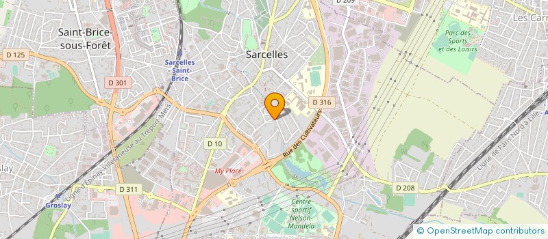 localisation de l'entreprise LES 2 A  SARCELLES