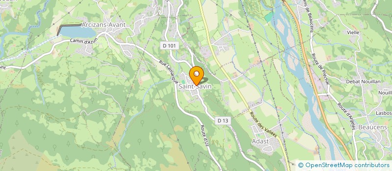 localisation de l'entreprise LES 2 A.S.  SAINT-SAVIN