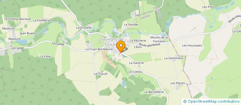 localisation de l'entreprise LES 2 AIRES STRUCTURE INTERGENERATIONNELLE MARPA à SOUVIGNY DE TOURAINE