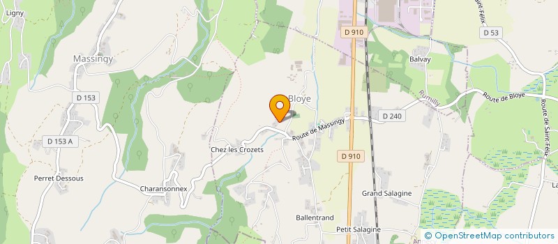 localisation de l'entreprise LES 2 ANES  BLOYE