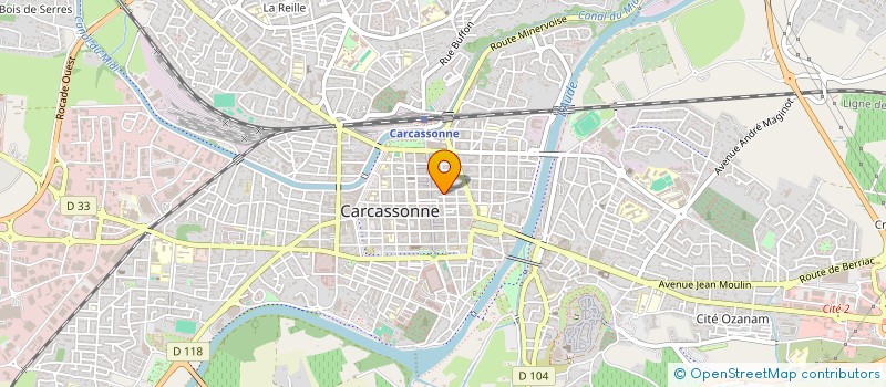 localisation de l'entreprise LES 2 ARTISTES à CARCASSONNE