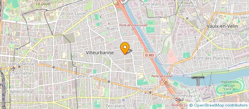 localisation de l'entreprise LES 2 AS  VILLEURBANNE