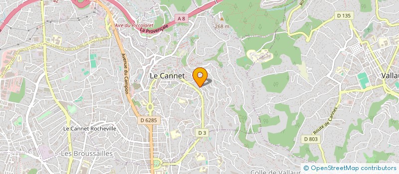 localisation de l'entreprise LES 2 B à LE CANNET