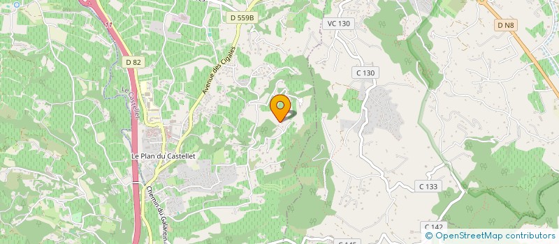 localisation de l'entreprise LES 2 CHENES à LE CASTELLET