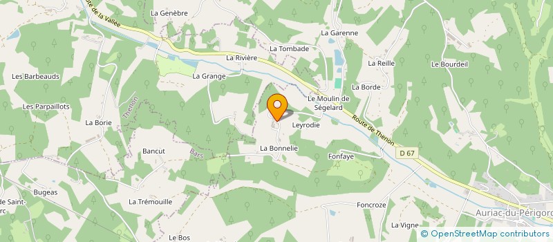 localisation de l'entreprise LES 2 COLLINES  AURIAC-DU-PERIGORD