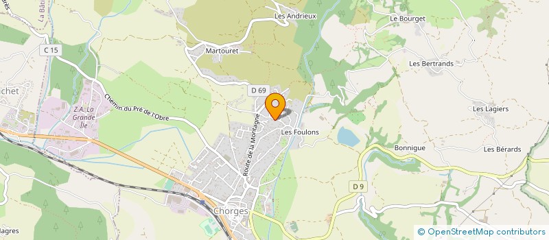 localisation de l'entreprise LES 2 DAVIN à CHORGES