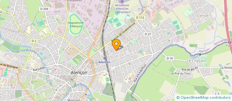 localisation de l'entreprise LES 2 ELLES à ALENCON