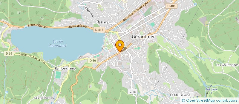 localisation de l'entreprise LES 2 FLEURS à GERARDMER