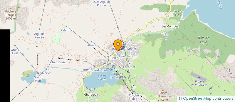 localisation de l'entreprise LES 2 FLOCONS  TIGNES