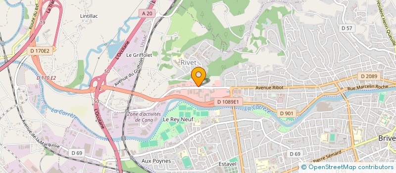 localisation de l'entreprise LES 2 HABITS  BRIVE-LA-GAILLARDE