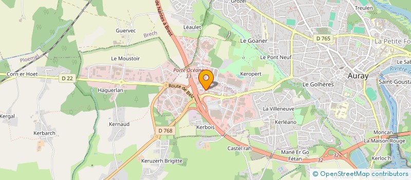 localisation de l'entreprise LES 2 ILES à AURAY