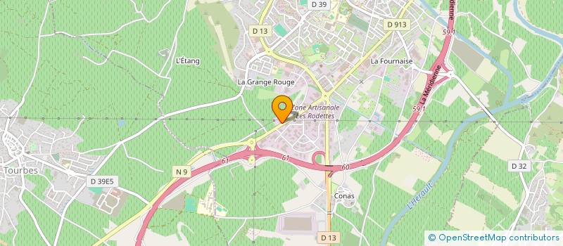 localisation de l'entreprise LES 2 J  PEZENAS