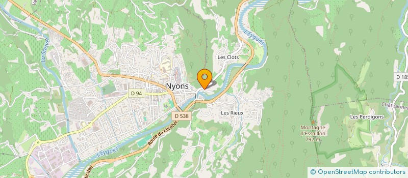 localisation de l'entreprise LES 2 J  NYONS