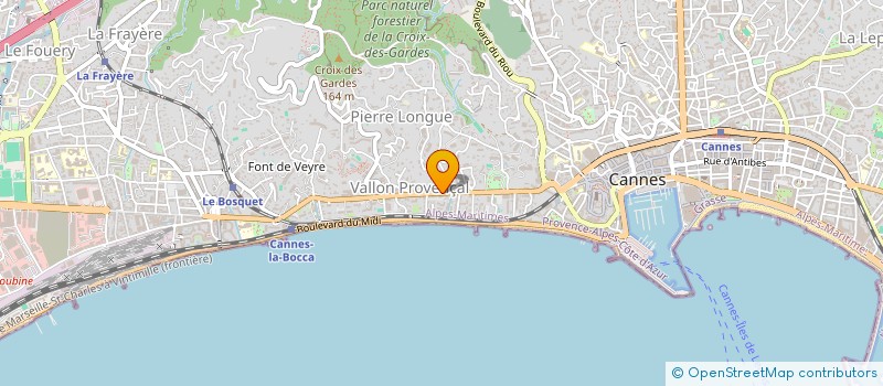 localisation de l'entreprise LES 2 J  CANNES