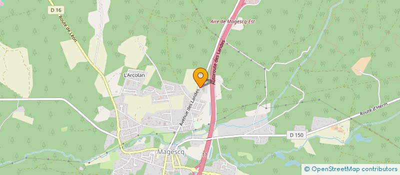 localisation de l'entreprise LES 2 L  MAGESCQ
