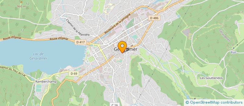 localisation de l'entreprise LES 2 PAVILLONS à GERARDMER
