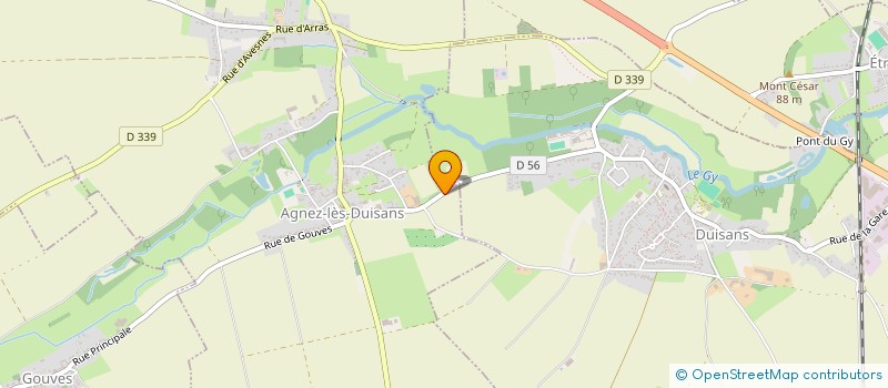 localisation de l'entreprise LES 2 R  AGNEZ-LES-DUISANS