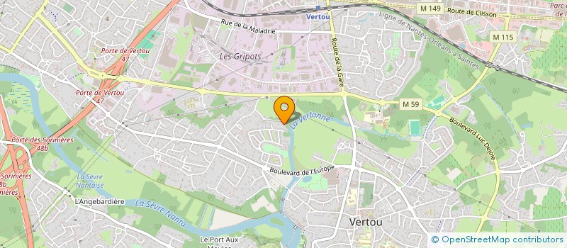 localisation de l'entreprise LES 2 RENARD  VERTOU