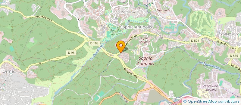 localisation de l'entreprise LES 2 RIVES  VALBONNE