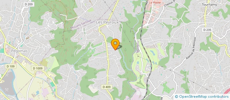 localisation de l'entreprise LES 2 RIVES à LA ROQUETTE-SUR-SIAGNE