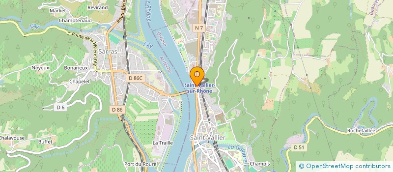 localisation de l'entreprise LES 2 RIVES à SAINT-VALLIER