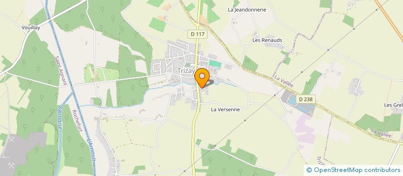 localisation de l'entreprise LES 2 RIVES  TRIZAY