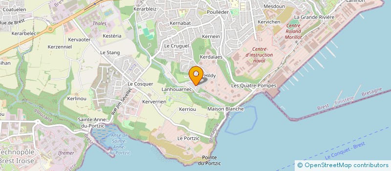 localisation de l'entreprise LES 2 ROUX DE SECOURS à BREST