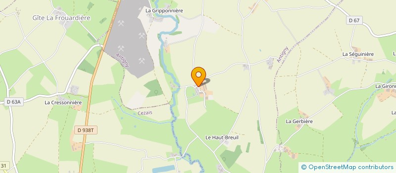 localisation de l'entreprise LES 2 SITES à ANTIGNY