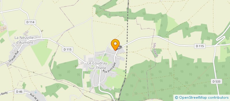 localisation de l'entreprise LES 2 TREFLES  LE COUDRAY SUR THELLE