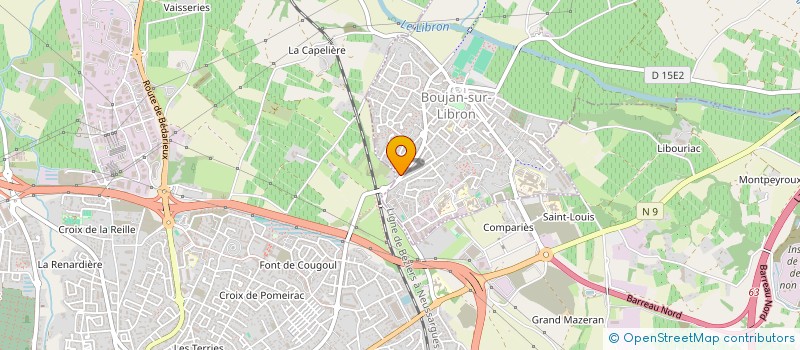 localisation de l'entreprise LES 2 V  BOUJAN-SUR-LIBRON