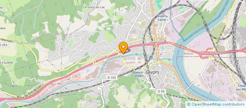 localisation de l'entreprise LES 24 COLONNES  GIVORS