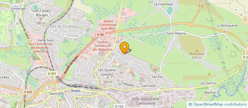 localisation de l'entreprise LES 2A  RODEZ