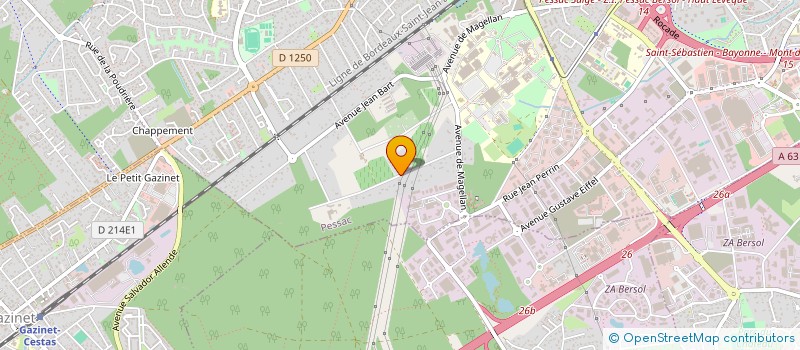 localisation de l'entreprise LES 2B  PESSAC