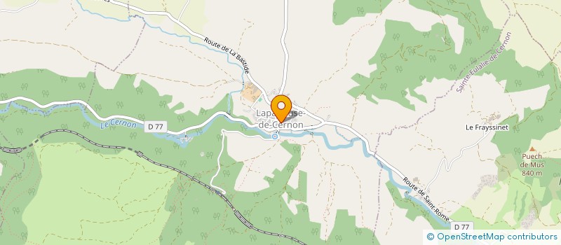 localisation de l'entreprise LES 2CV DU LARZAC  LAPANOUSE-DE-CERNON