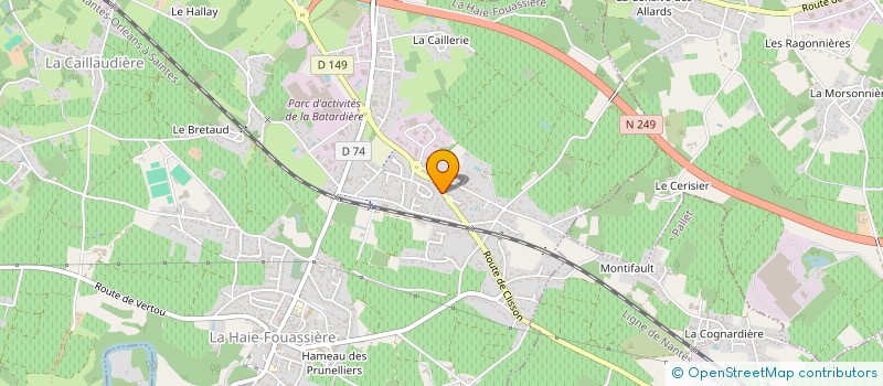 localisation de l'entreprise LES 2M  LA HAIE-FOUASSIERE