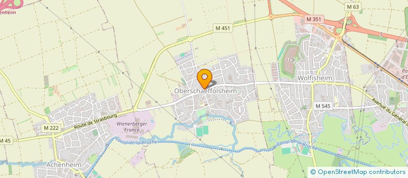 localisation de l'entreprise LES 2M  OBERSCHAEFFOLSHEIM