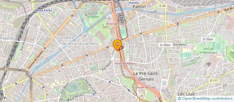 localisation de l'entreprise LES 2MD . 19  PARIS