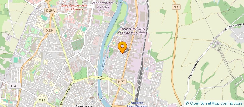 localisation de l'entreprise LES 3 A à AUXERRE
