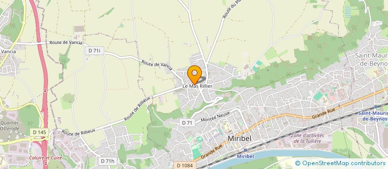 localisation de l'entreprise LES 3 A à MIRIBEL