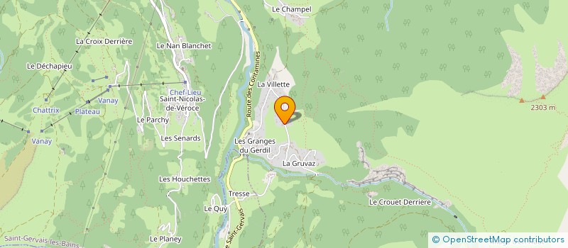 localisation de l'entreprise LES 3 ALGARINS  SAINT-GERVAIS-LES-BAINS