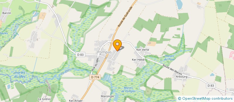 localisation de l'entreprise LES 3 ANGES à HERBIGNAC