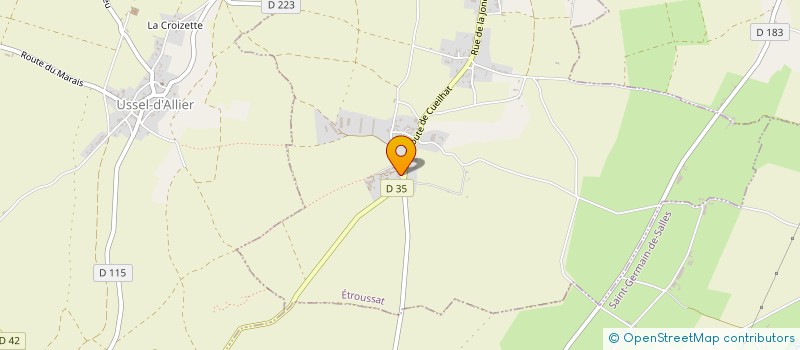 localisation de l'entreprise LES 3 AS  ETROUSSAT