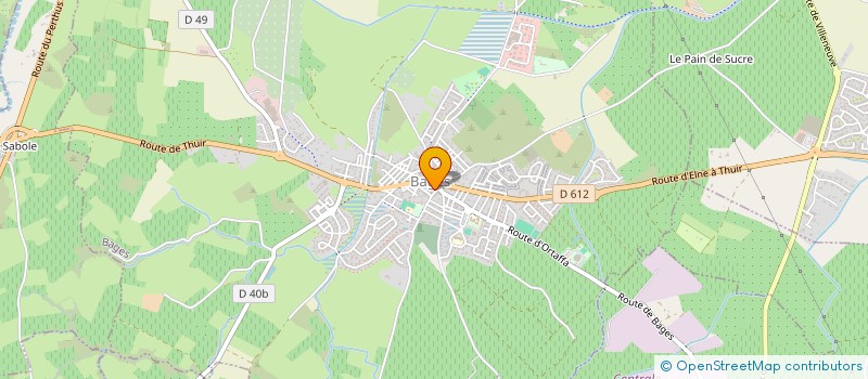 localisation de l'entreprise LES 3 B  BAGES