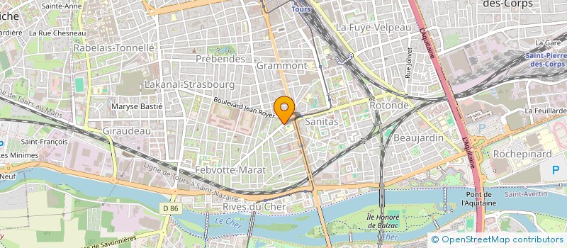 localisation de l'entreprise LES 3 BD  TOURS