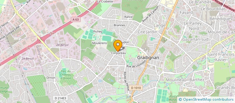 localisation de l'entreprise LES 3 BONHOMMES  GRADIGNAN