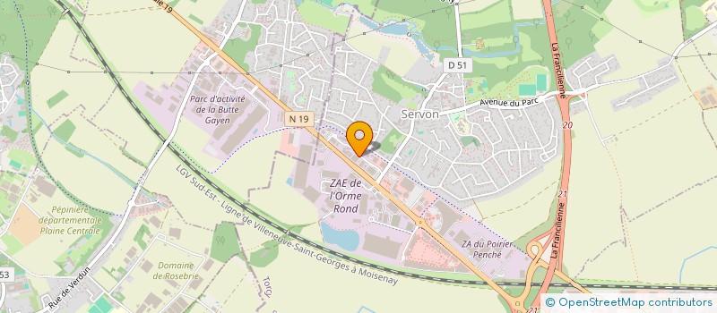 localisation de l'entreprise LES 3 C  SERVON