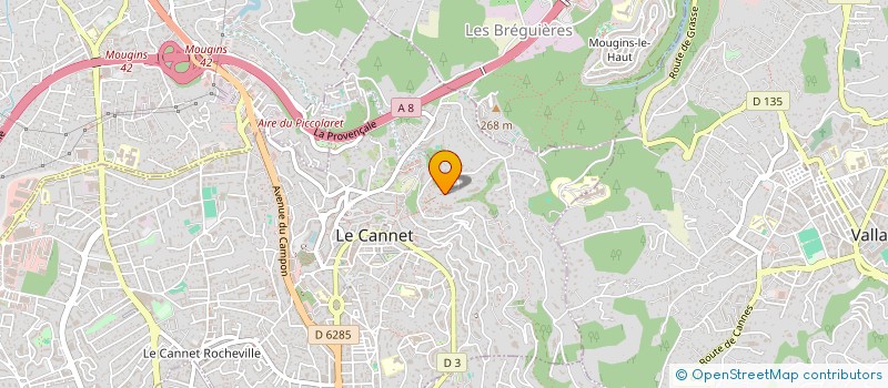 localisation de l'entreprise LES 3 CHENES à LE CANNET
