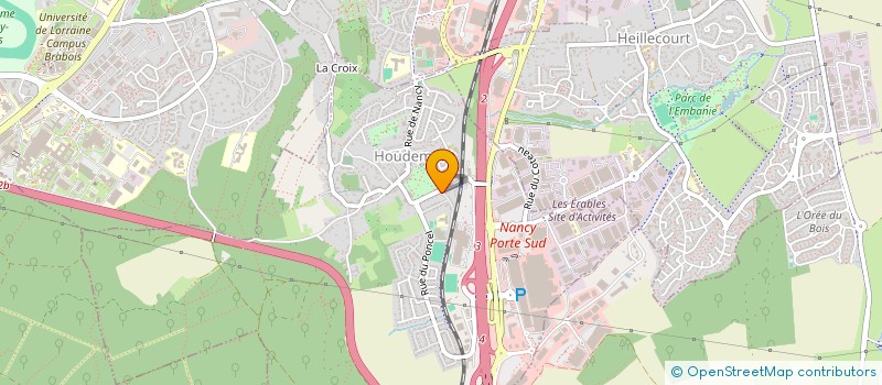 localisation de l'entreprise LES 3 CHENES  HOUDEMONT