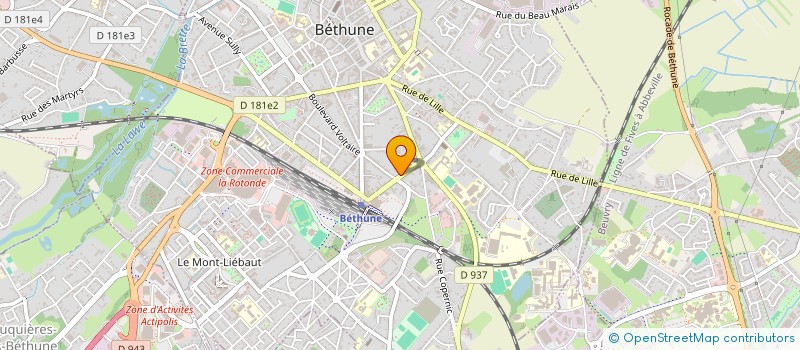 localisation de l'entreprise LES 3 COMPERES  BETHUNE